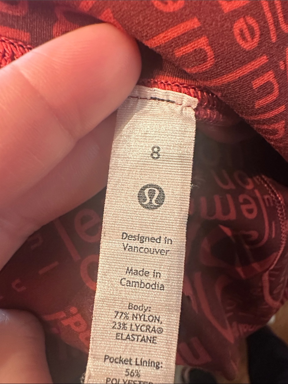 lululemon athletica Red Graphic High-Rise Leggings - Picture 8 of 9